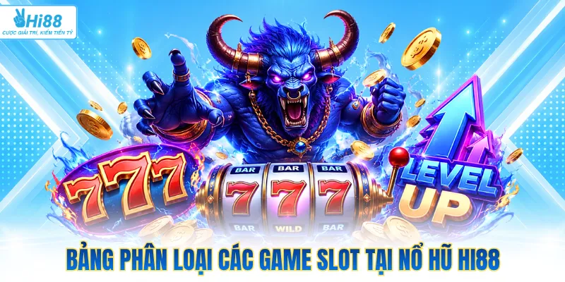 Bảng phân loại các game slot tại nổ hũ Hi88