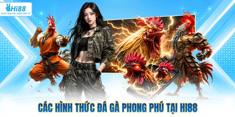 Các hình thức đá gà phong phú tại Hi88