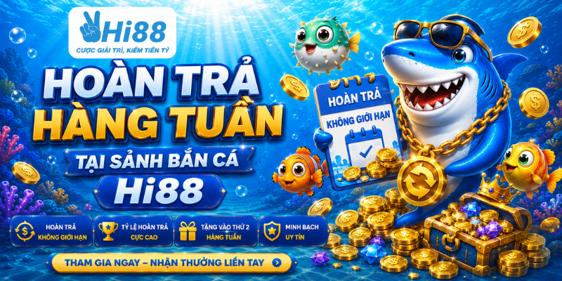 Hoàn trả hàng tuần tại sảnh bắn cá Hi88